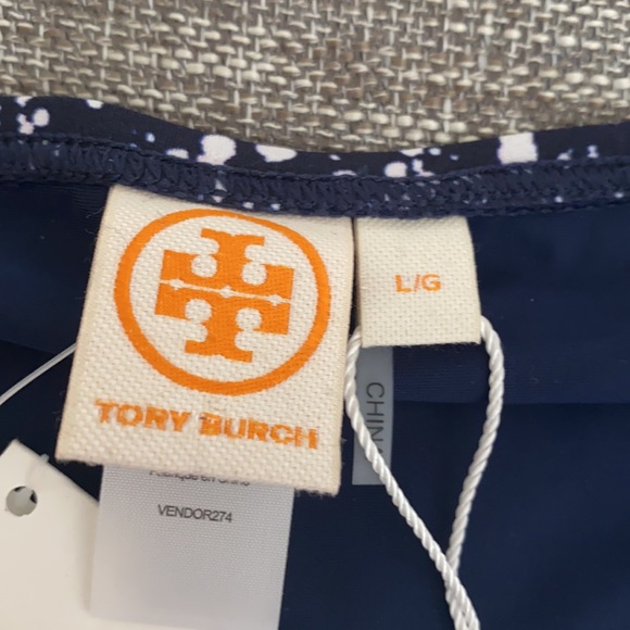 Tory Burch Navy Glow Dot L Bottom NWT - Picture 4 of 7